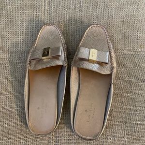Kate Spade copper gold mules 7 1/2 excellent condition. Worn twice. Leather